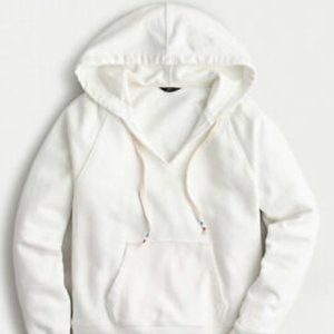 Garment-dyed V-neck hoodie cotton terry AJ640